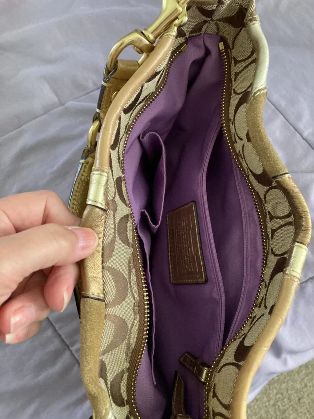 Vintage Coach Carly Shoulder Bag Purse F14005